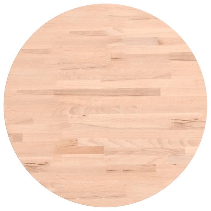 Dessus de table Ø50x2,5 cm rond bois massif de hêtre - Photo n°1