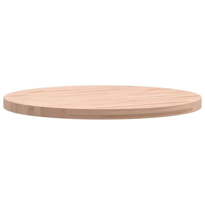 Dessus de table Ø50x2,5 cm rond bois massif de hêtre - Photo n°6