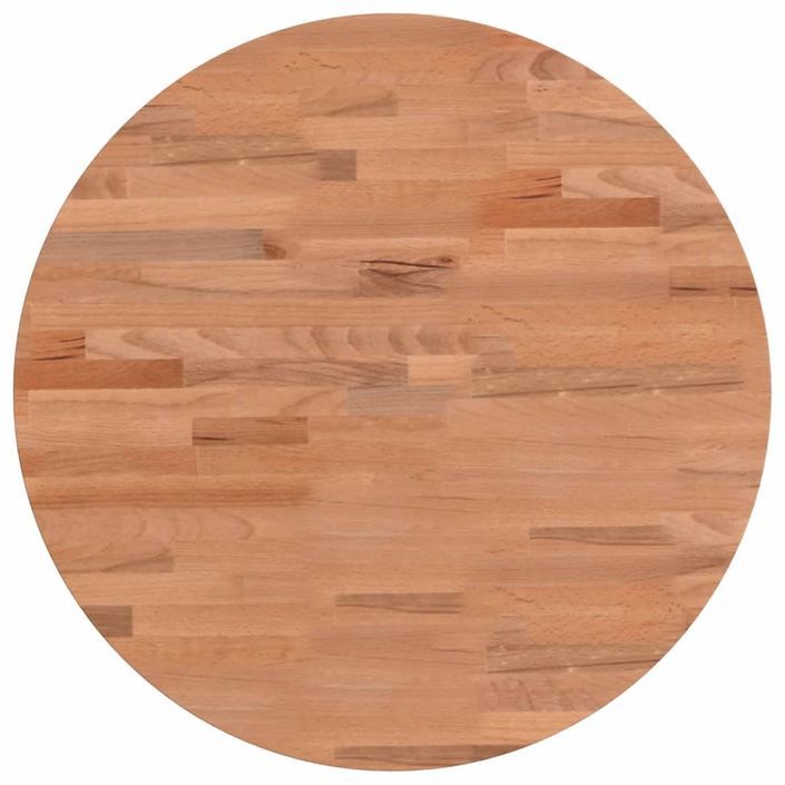 Dessus de table Ø50x2,5 cm rond bois massif de hêtre - Photo n°1