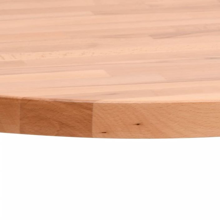 Dessus de table Ø50x2,5 cm rond bois massif de hêtre - Photo n°3