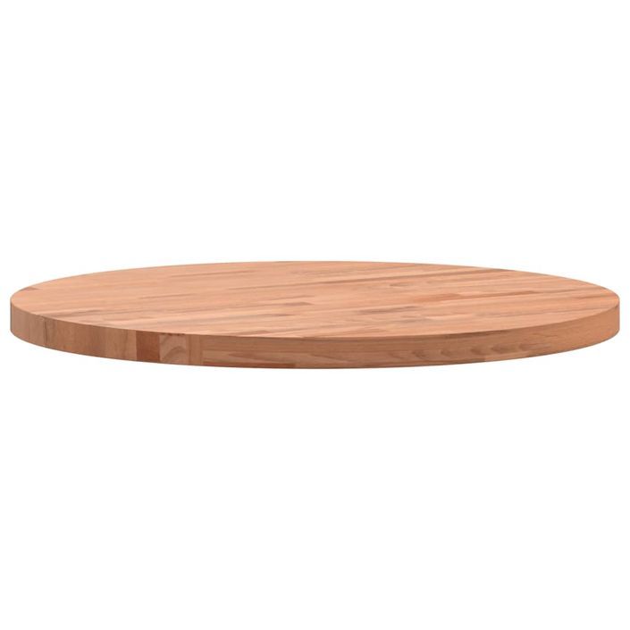 Dessus de table Ø50x2,5 cm rond bois massif de hêtre - Photo n°5