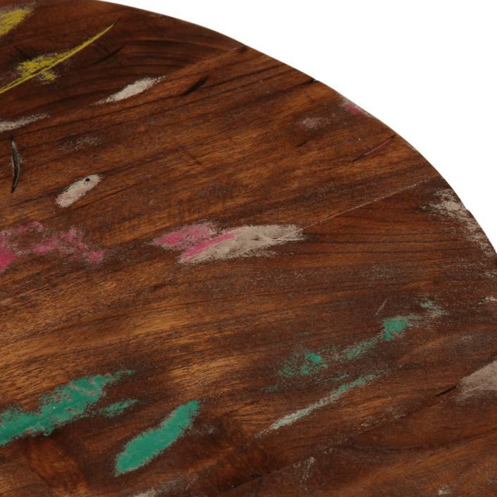 Dessus de table Ø 50x2,5 cm rond bois massif de récupération - Photo n°7