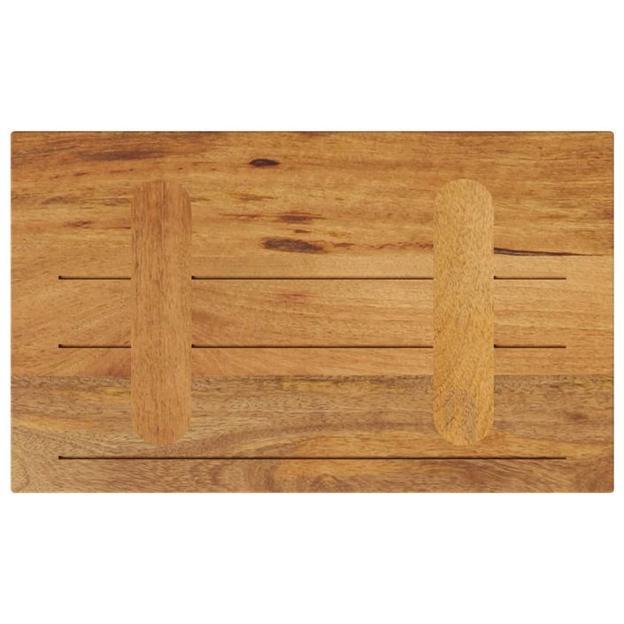 Dessus de table 50x20x2,5 cm rectangulaire bois massif manguier - Photo n°5