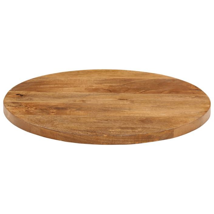 Dessus de table Ø 50x3,8 cm rond bois de manguier massif - Photo n°2