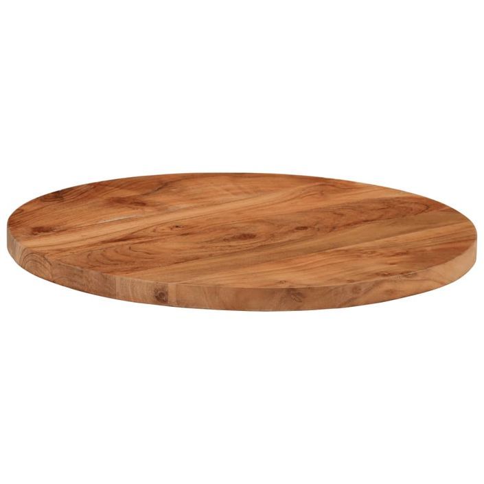 Dessus de table Ø50x3,8 cm rond bois massif d'acacia - Photo n°3