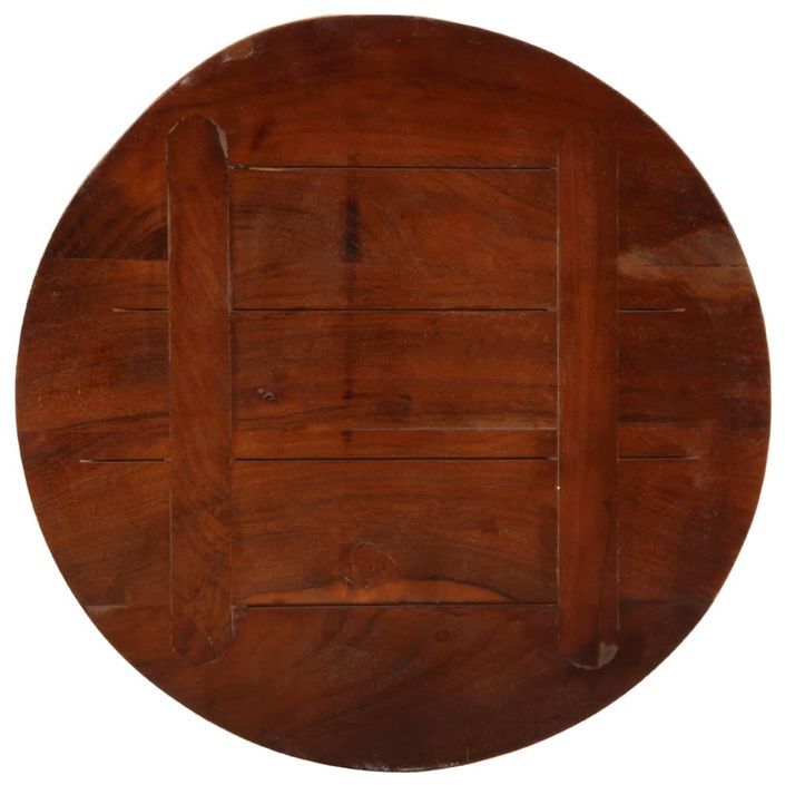 Dessus de table Ø 50x3,8 cm rond bois massif de récupération - Photo n°5