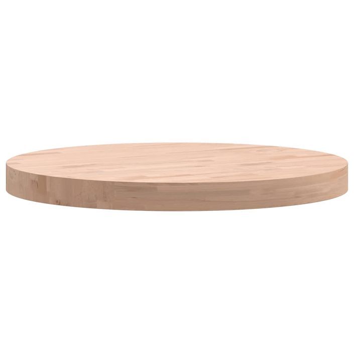 Dessus de table Ø50x4 cm rond bois massif de hêtre - Photo n°5