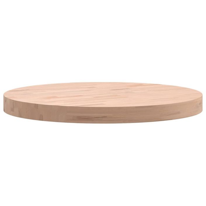 Dessus de table Ø50x4 cm rond bois massif de hêtre - Photo n°6