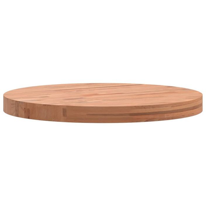 Dessus de table Ø50x4 cm rond bois massif de hêtre - Photo n°5