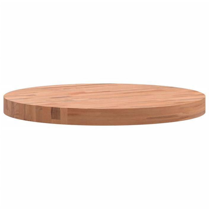 Dessus de table Ø50x4 cm rond bois massif de hêtre - Photo n°6