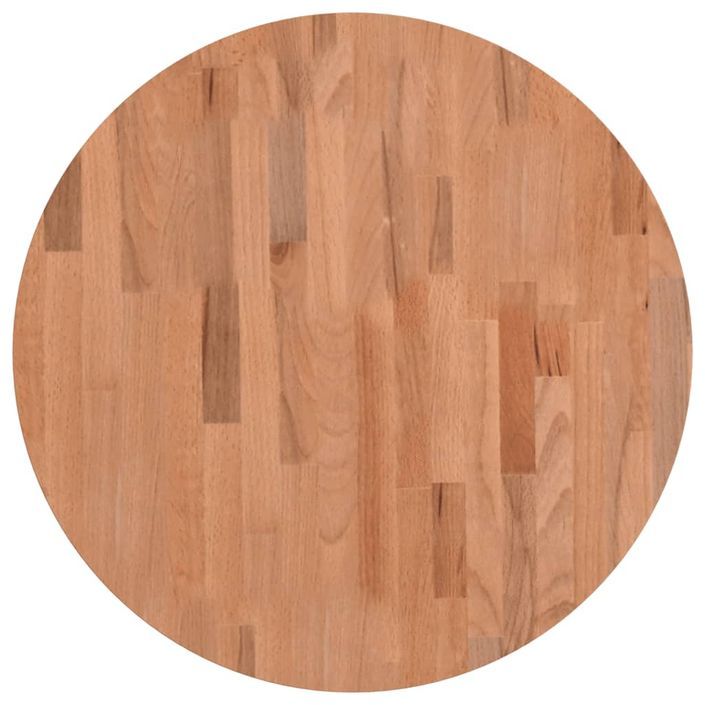 Dessus de table Ø60x1,5 cm rond bois massif de hêtre - Photo n°1