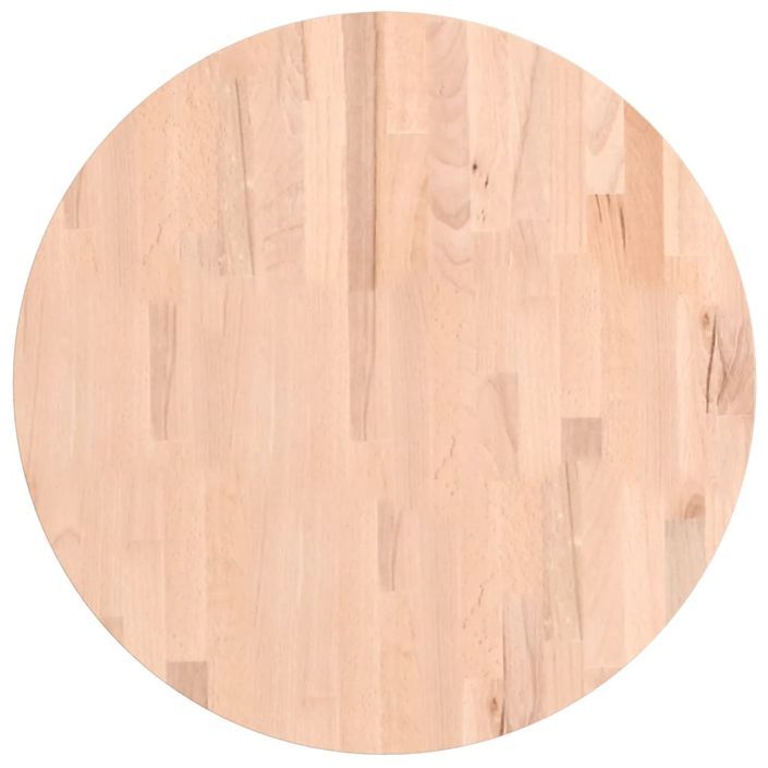 Dessus de table Ø60x1,5 cm rond bois massif de hêtre - Photo n°2