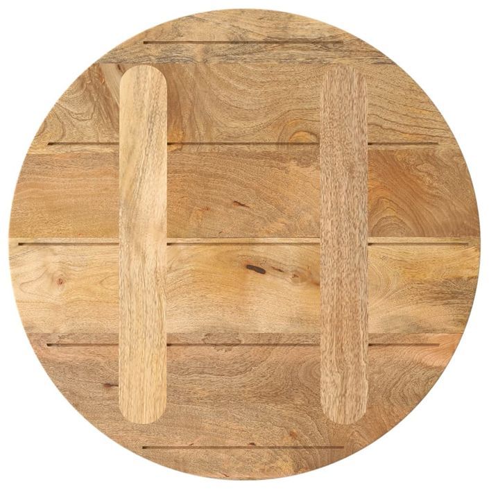 Dessus de table Ø 60x2,5 cm rond bois de manguier massif - Photo n°5