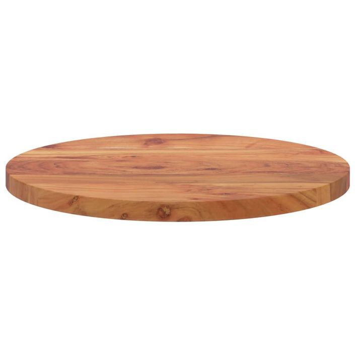 Dessus de table Ø60x2,5 cm rond bois massif d'acacia - Photo n°4