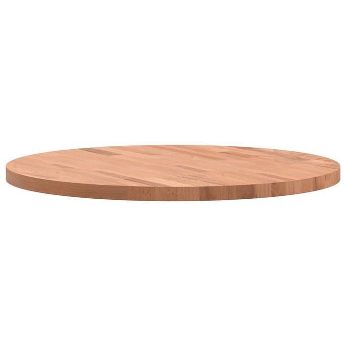 Dessus de table Ø60x2,5 cm rond bois massif de hêtre - Photo n°5