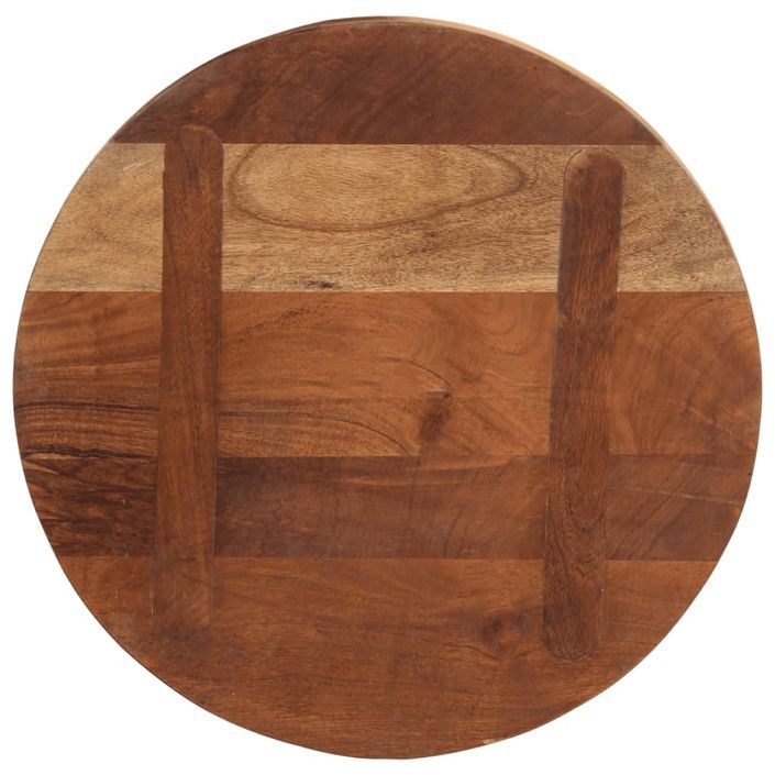 Dessus de table Ø 60x2,5 cm rond bois massif de récupération - Photo n°5