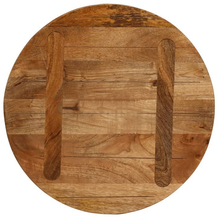 Dessus de table Ø 60x3,8 cm rond bois de manguier massif - Photo n°5