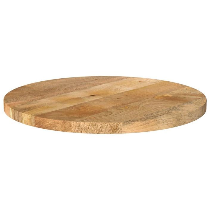 Dessus de table Ø 60x3,8 cm rond bois de manguier massif - Photo n°2