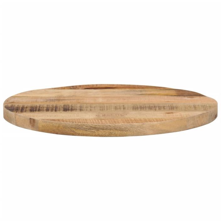 Dessus de table Ø 60x3,8 cm rond bois massif de manguier brut - Photo n°3