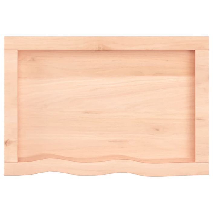 Dessus de table 60x40x(2-4) cm bois de chêne massif non traité - Photo n°4