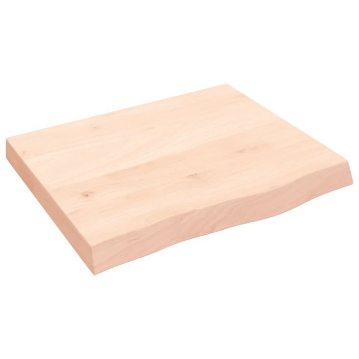 Dessus de table 60x50x(2-6) cm bois de chêne massif non traité - Photo n°1