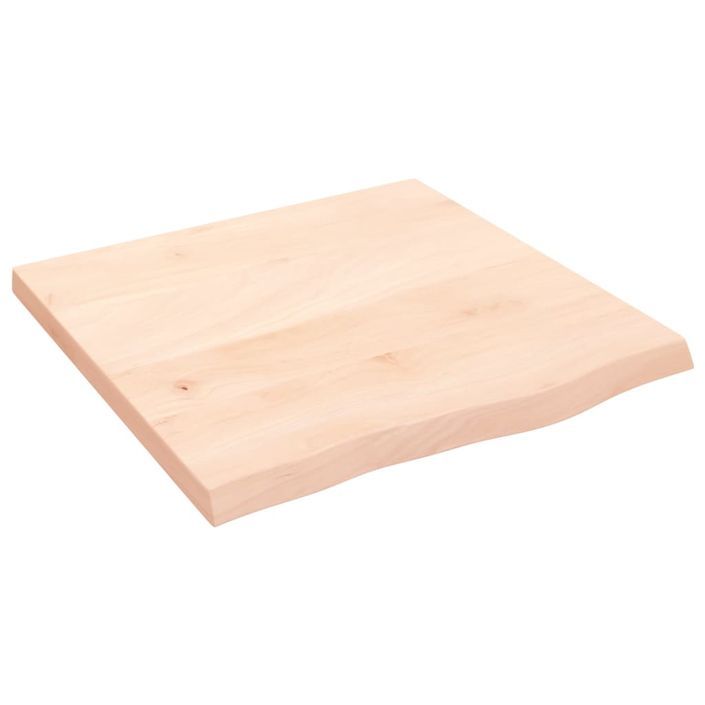 Dessus de table 60x60x(2-4) cm bois de chêne massif non traité - Photo n°1