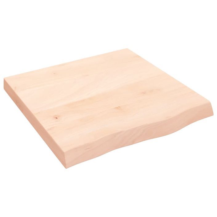 Dessus de table 60x60x(2-6) cm bois de chêne massif non traité - Photo n°1