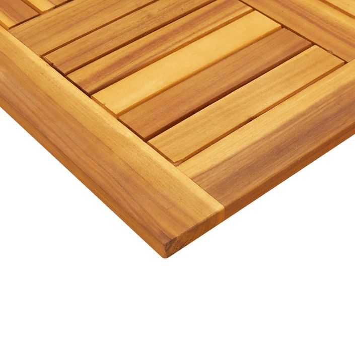 Dessus de table 60x60x2 cm carré bois massif d'acacia - Photo n°7