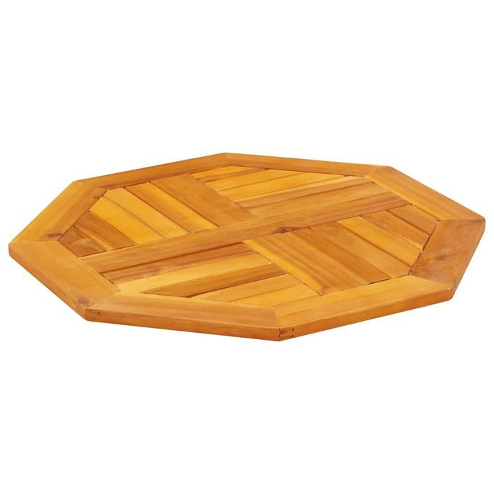 Dessus de table 60x60x2 cm octogonal bois massif d'acacia - Photo n°4