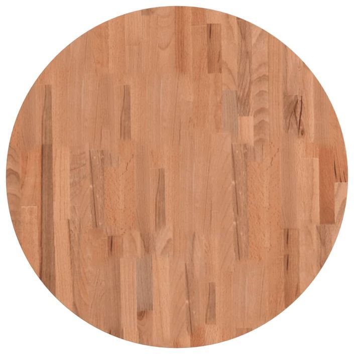 Dessus de table Ø70x1,5 cm rond bois massif de hêtre - Photo n°1