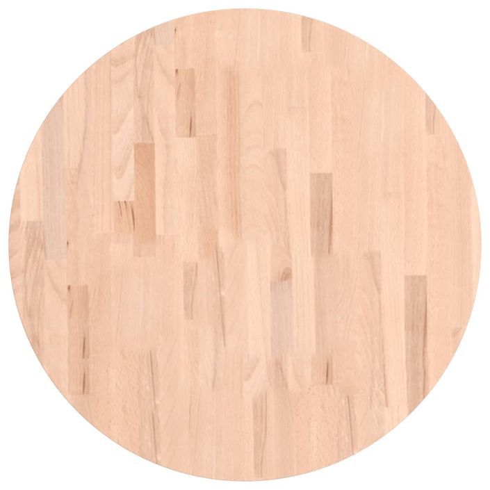 Dessus de table Ø70x1,5 cm rond bois massif de hêtre - Photo n°2