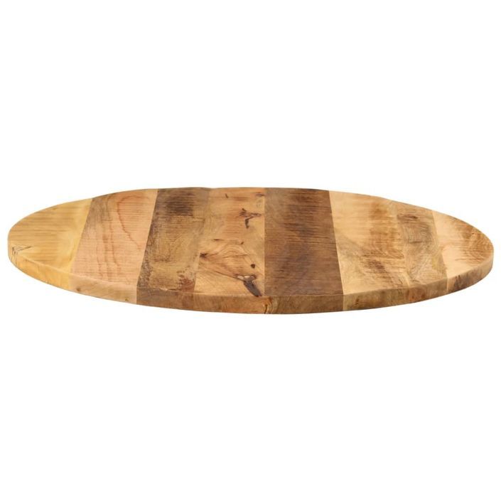 Dessus de table Ø 70x1,5 cm rond bois massif de manguier brut - Photo n°4