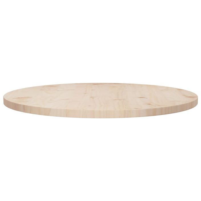 Dessus de table Ø70x2,5 cm Bois de pin massif - Photo n°2