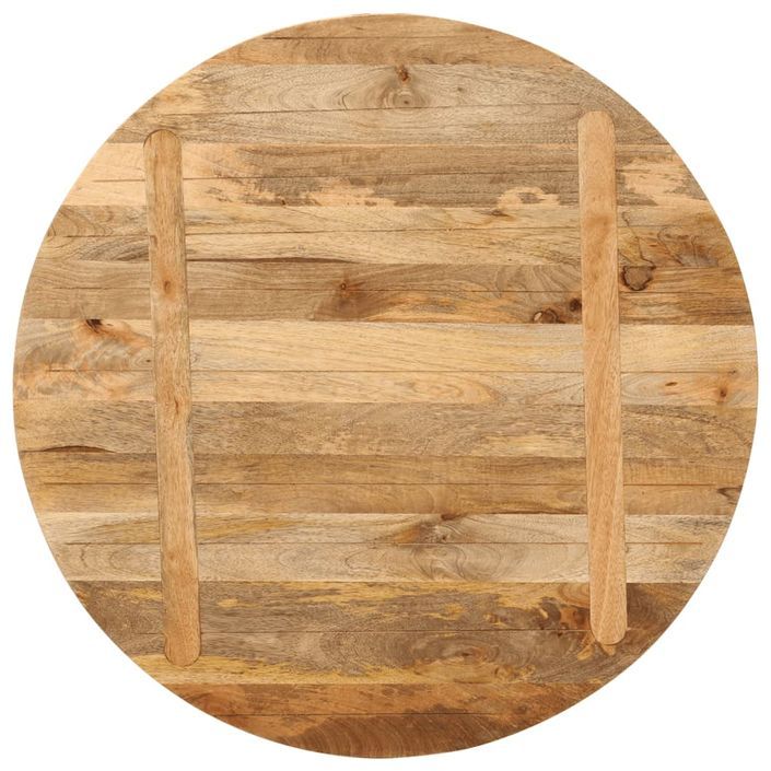 Dessus de table Ø 70x2,5 cm rond bois de manguier massif - Photo n°5