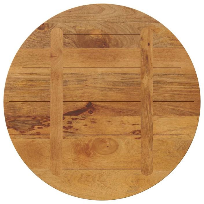 Dessus de table Ø 70x2,5 cm rond bois de manguier massif - Photo n°5