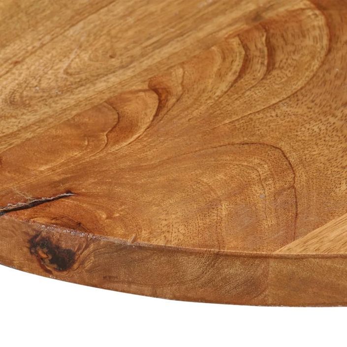 Dessus de table Ø 70x2,5 cm rond bois de manguier massif - Photo n°6