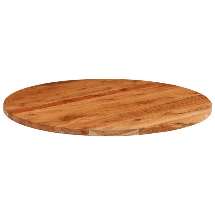 Dessus de table Ø70x2,5 cm rond bois massif d'acacia - Photo n°3