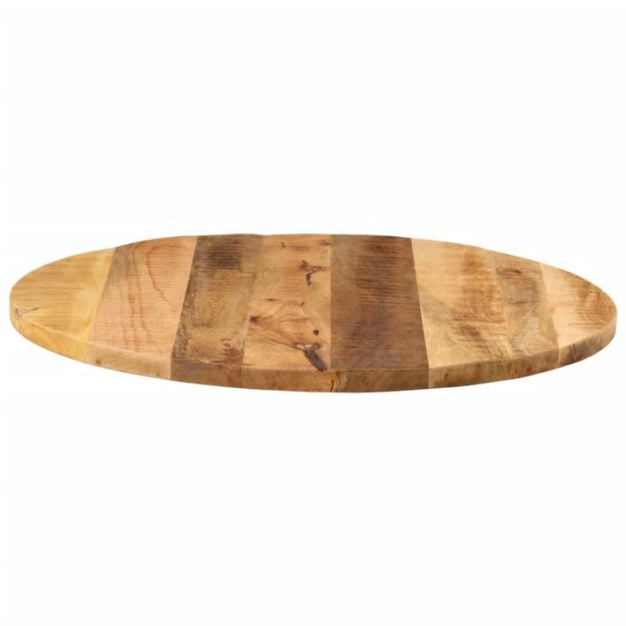 Dessus de table Ø 70x2,5 cm rond bois massif de manguier brut - Photo n°4