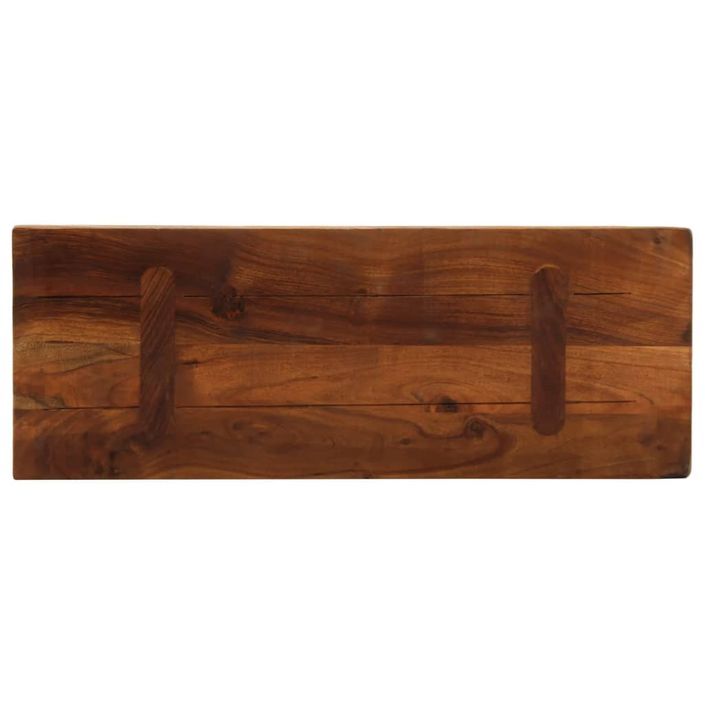 Dessus de table 70x20x3,8 cm rectangulaire bois massif récupéré - Photo n°5