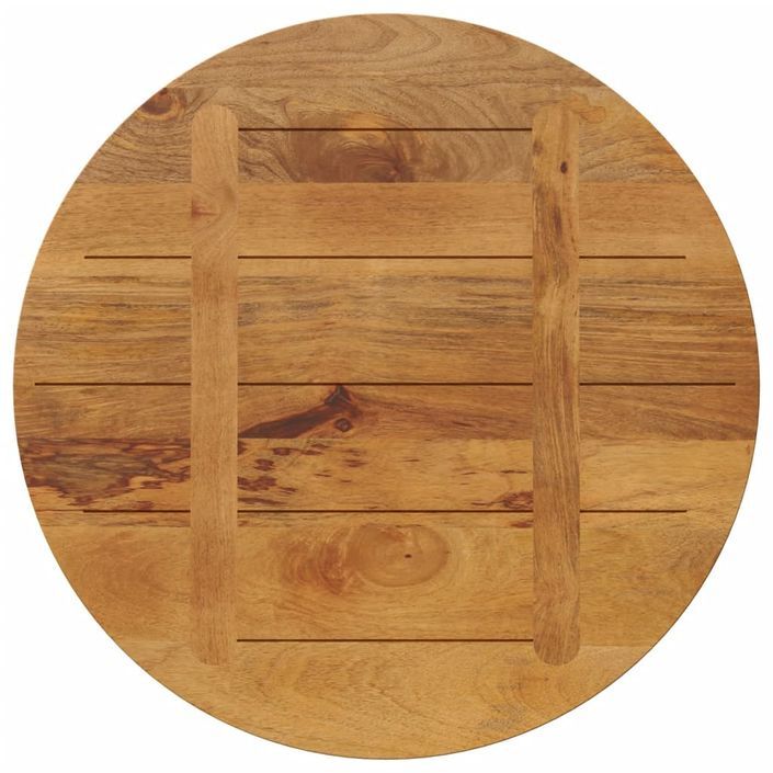 Dessus de table Ø 70x3,8 cm rond bois de manguier massif - Photo n°5