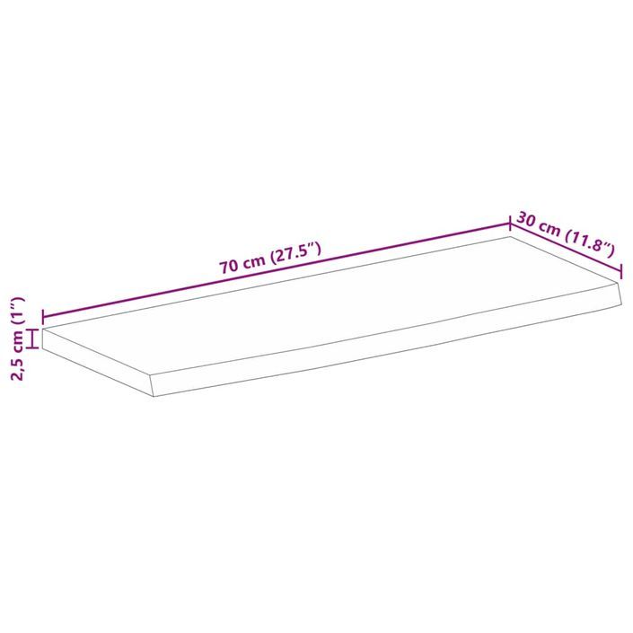 Dessus de table 70x30x2,5 cm bord vivant bois massif manguier - Photo n°9