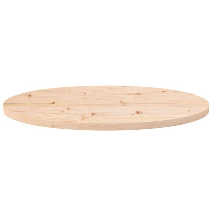 Dessus de table 70x35x2,5 cm bois de pin massif ovale - Photo n°3