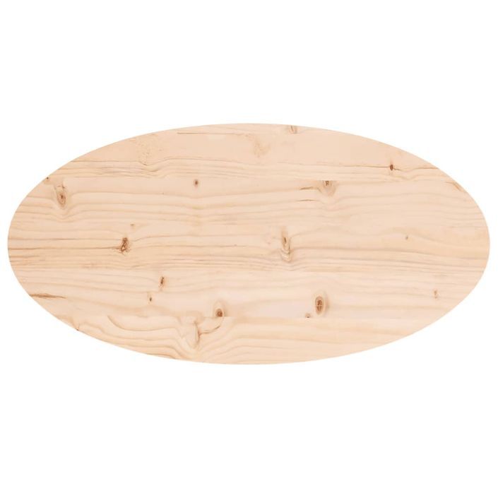 Dessus de table 70x35x2,5 cm bois de pin massif ovale - Photo n°4