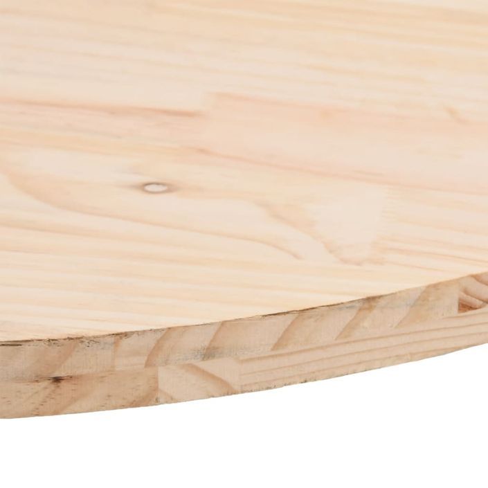 Dessus de table 70x35x2,5 cm bois de pin massif ovale - Photo n°5