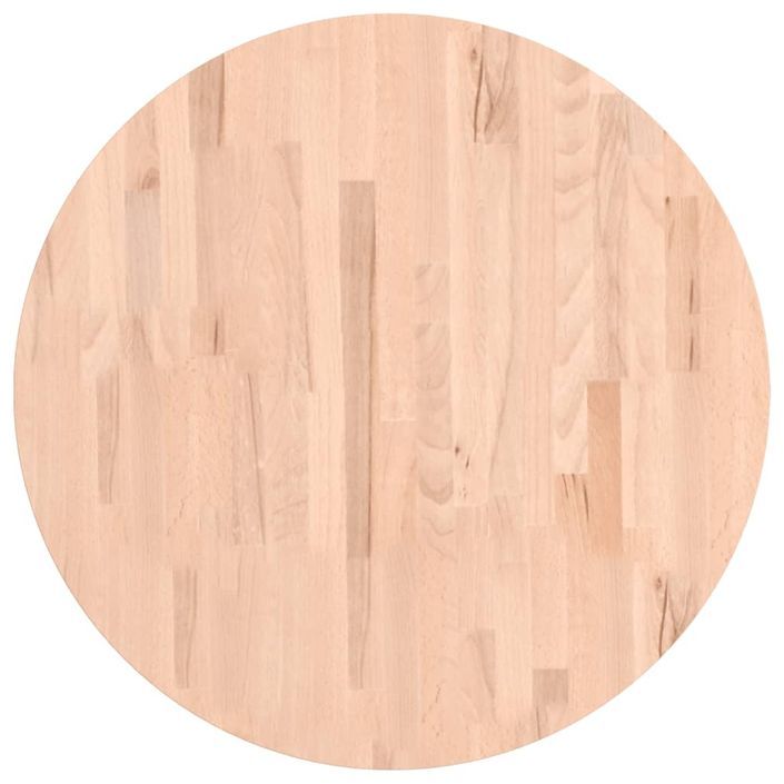 Dessus de table Ø70x4 cm rond bois massif de hêtre - Photo n°1