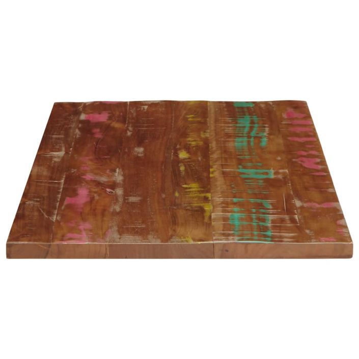 Dessus de table 70x60x1,5 cm rectangulaire bois massif récupéré - Photo n°4