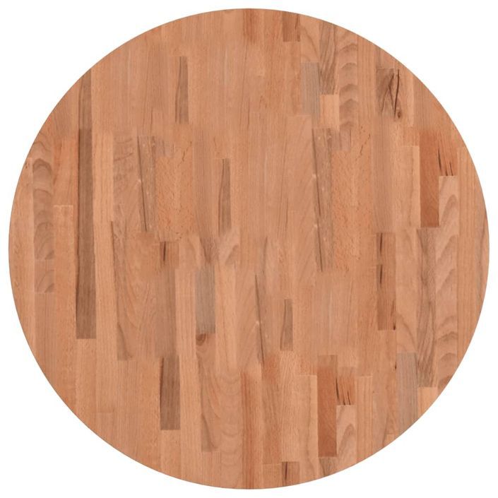 Dessus de table Ø80x1,5 cm rond bois massif de hêtre - Photo n°1