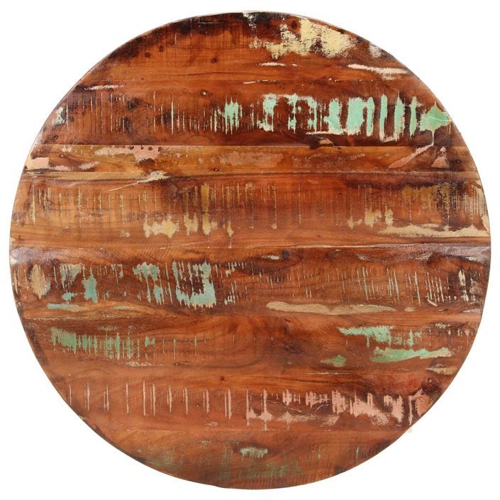 Dessus de table Ø 80x1,5 cm rond bois massif de récupération - Photo n°1