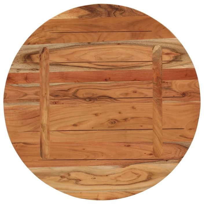 Dessus de table Ø80x2,5 cm rond bois massif d'acacia - Photo n°5