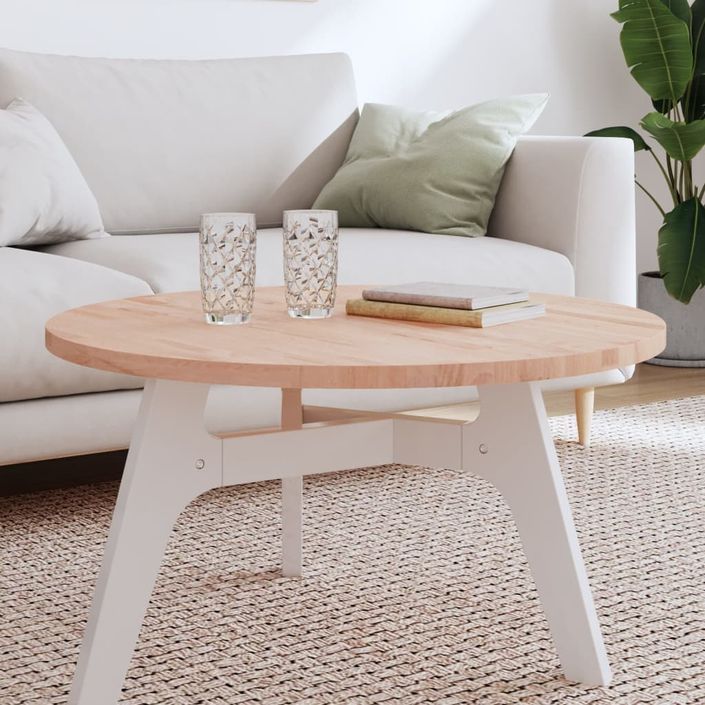 Dessus de table Ø80x2,5 cm rond bois massif de hêtre - Photo n°2